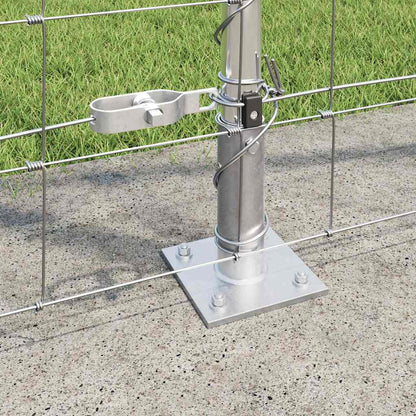 Welded Wire Fence with Concrete Base 25 x 1.4 m Silver Mesh