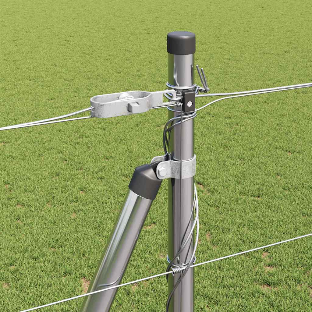 Welded Wire Fence with Concrete Base 25 x 1.5 m Silver Mesh