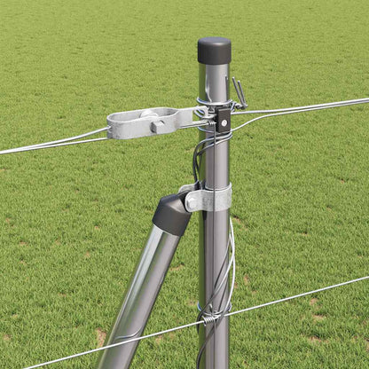 Welded Wire Fence with Concrete Base 25 x 1.5 m Silver Mesh