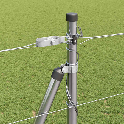 Welded Wire Fence with Concrete Base 25 x 1.5 m Silver Mesh