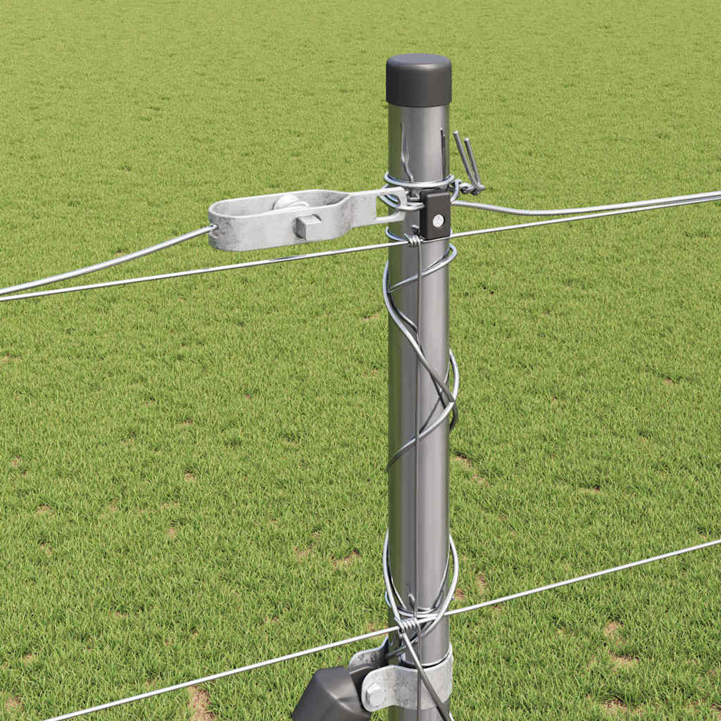 Welded Wire Fence with Concrete Base 25 x 1.6 m Silver Mesh