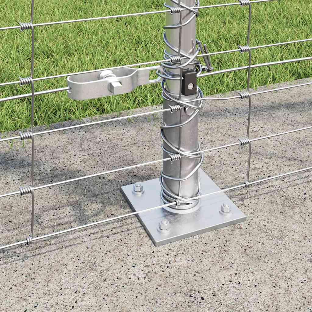 Welded Wire Fence with Concrete Base 25 x 1.6 m Silver Mesh