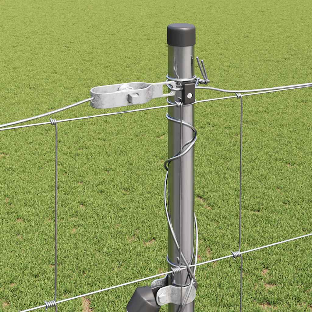Welded Wire Fence with Concrete Base 25 x 1.6 m Silver Mesh