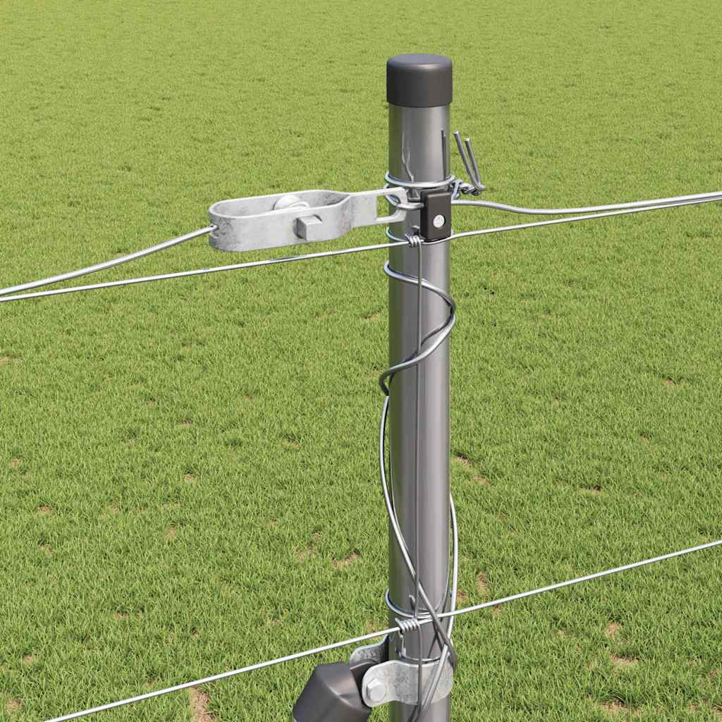 Welded Wire Fence with Concrete Base 25 x 1.6 m Silver Mesh