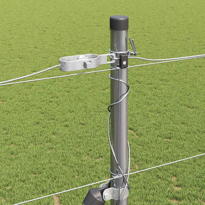 Welded Wire Fence with Concrete Base 25 x 1.6 m Silver Mesh