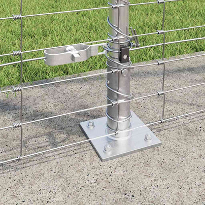 Welded Wire Fence with Concrete Base 25 x 1.6 m Silver Mesh