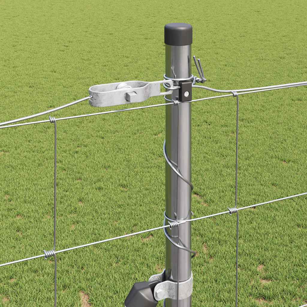 Welded Wire Fence with Concrete Base 25 x 1.6 m Silver Mesh