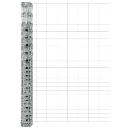 Welded Wire Fence with Concrete Base 25 x 1.6 m Silver Mesh