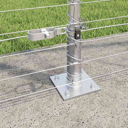 Welded Wire Fence with Concrete Base 25 x 1.6 m Silver Mesh