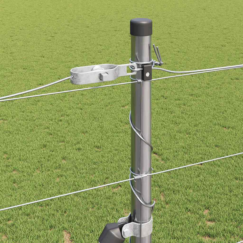 Welded Wire Fence with Concrete Base 25 x 1.6 m Silver Mesh