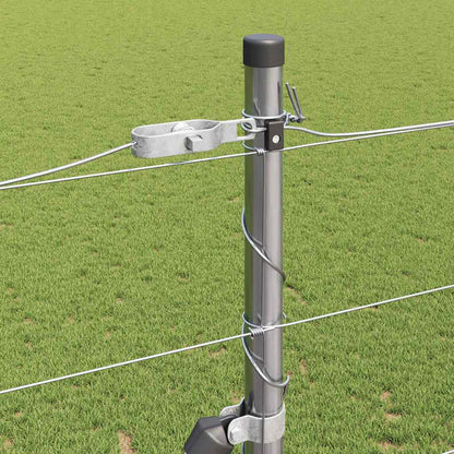Welded Wire Fence with Concrete Base 25 x 1.6 m Silver Mesh