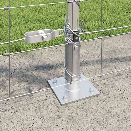 Welded Wire Fence with Concrete Base 50 x 0.8 m Silver Mesh