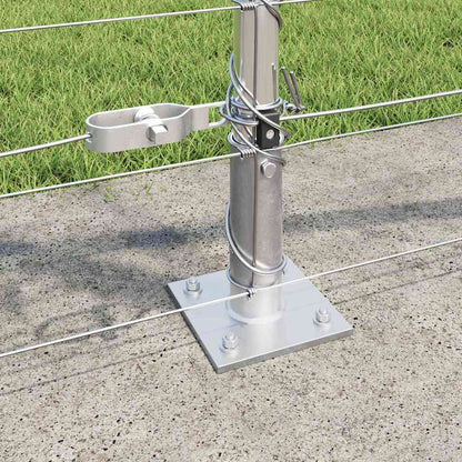 Welded Wire Fence with Concrete Base 50 x 0.8 m Silver Mesh