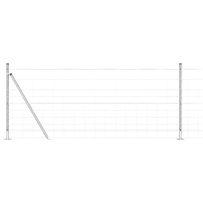 Welded Wire Fence with Concrete Base 50 x 1 m Galvanised Steel