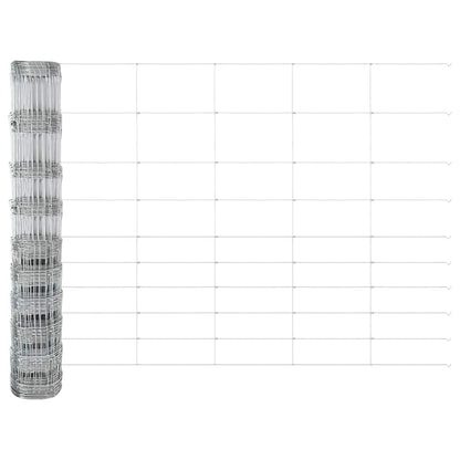Welded Wire Fence with Concrete Base 50 x 1.2 m Silver Mesh