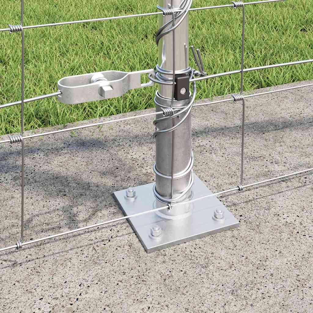 Welded Wire Fence with Concrete Base 50 x 1.2 m Silver Mesh
