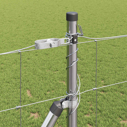 Welded Wire Fence with Concrete Base 50 x 1.2 m Silver Mesh