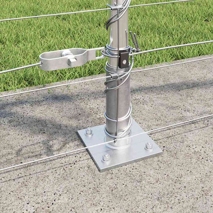 Welded Wire Fence with Concrete Base 50 x 1.2 m Silver Mesh