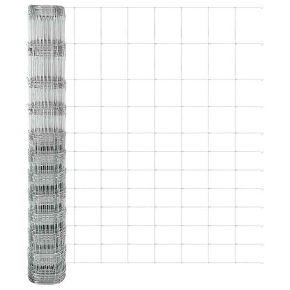 Welded Wire Fence with Concrete Base 50 x 1.4 m Silver Mesh