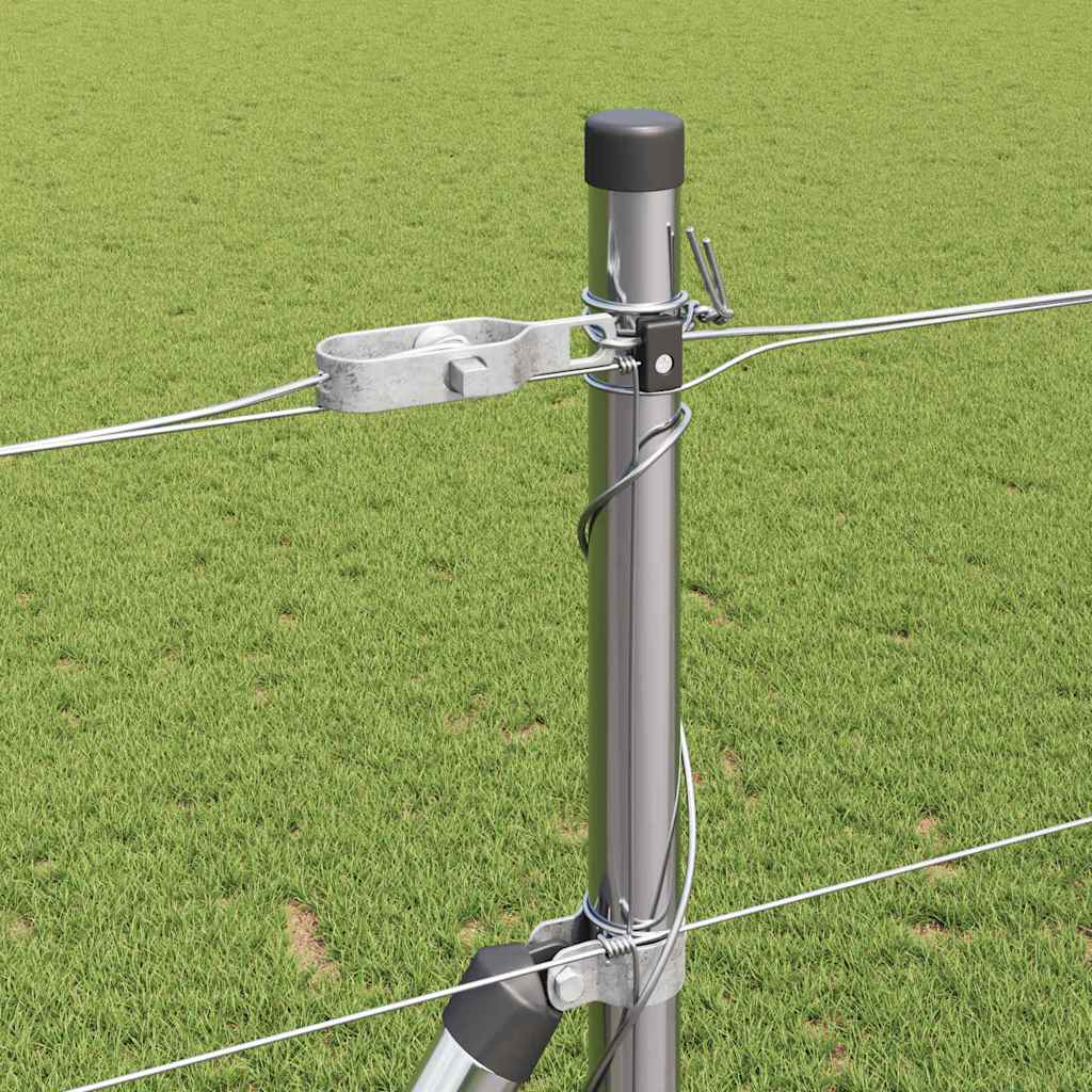 Welded Wire Fence with Concrete Base 50 x 1.4 m Silver Mesh