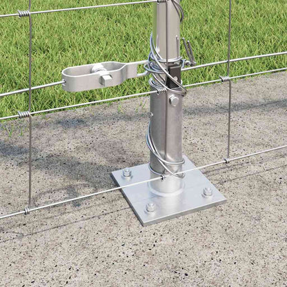 Welded Wire Fence with Concrete Base 50 x 1.4 m Silver Mesh