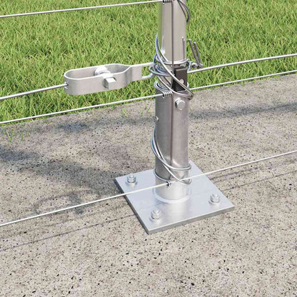 Welded Wire Fence with Concrete Base 50 x 1.4 m Silver Mesh