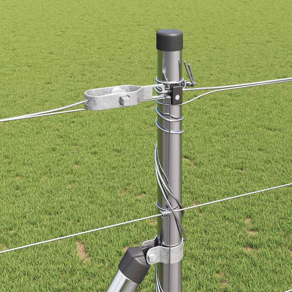 Welded Wire Fence with Concrete Base 50 x 1.4 m Silver Mesh