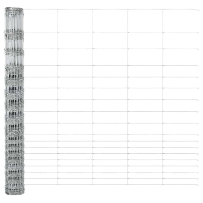 Welded Wire Fence with Concrete Base 50 x 1.5 m Silver Mesh
