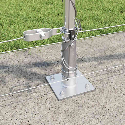 Welded Wire Fence with Concrete Base 100 x 0.8 m Silver Mesh
