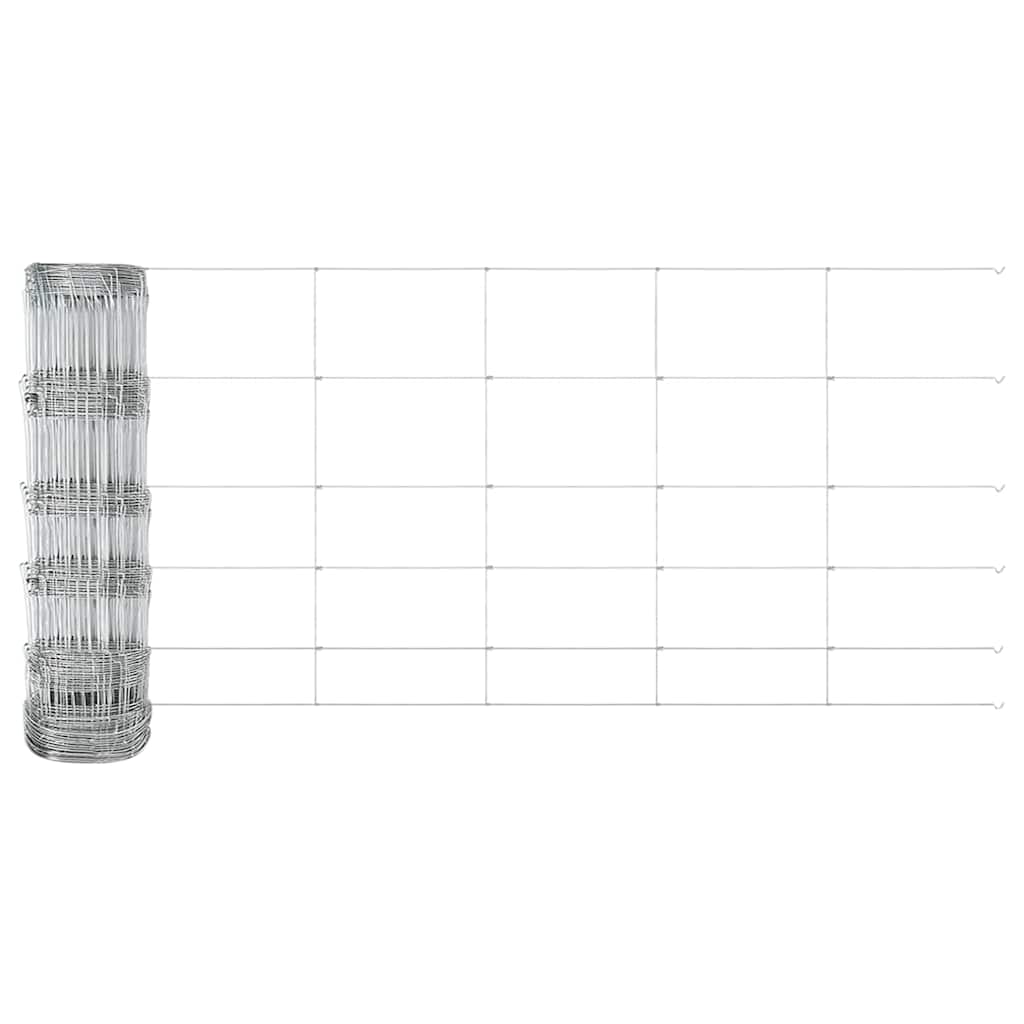 Welded Wire Fence with Concrete Base 100 x 0.8 m Silver Mesh