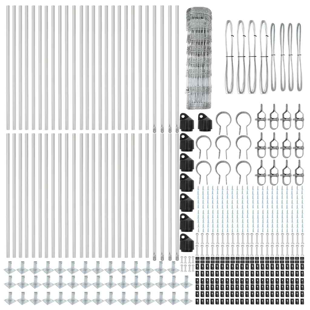 Welded Wire Fence with Concrete Base 100 x 0.8 m Silver Mesh