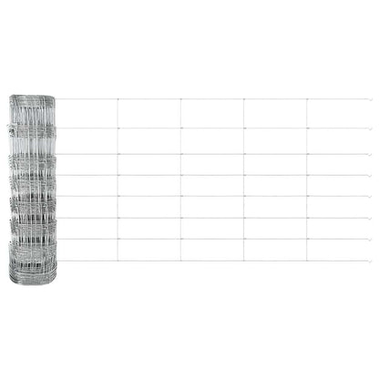 Welded Wire Fence with Concrete Base 100 x 0.8 m Silver Mesh