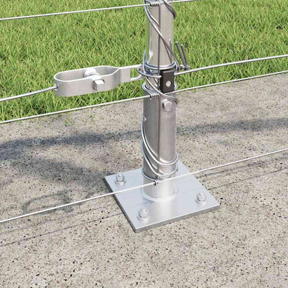 Welded Wire Fence with Concrete Base 100 x 1 m Galvanised Steel