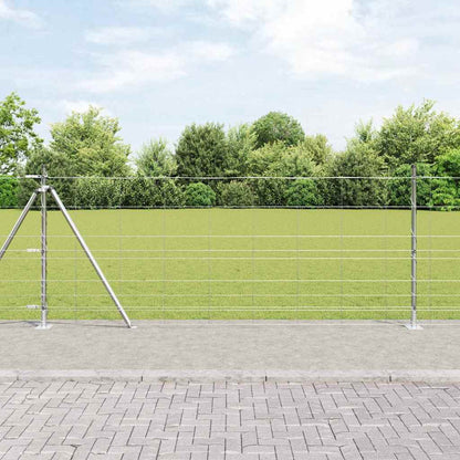 Welded Wire Fence with Concrete Base 100 x 1 m Galvanised Steel
