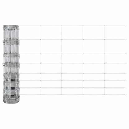 Welded Wire Fence with Concrete Base 100 x 1 m Galvanised Steel