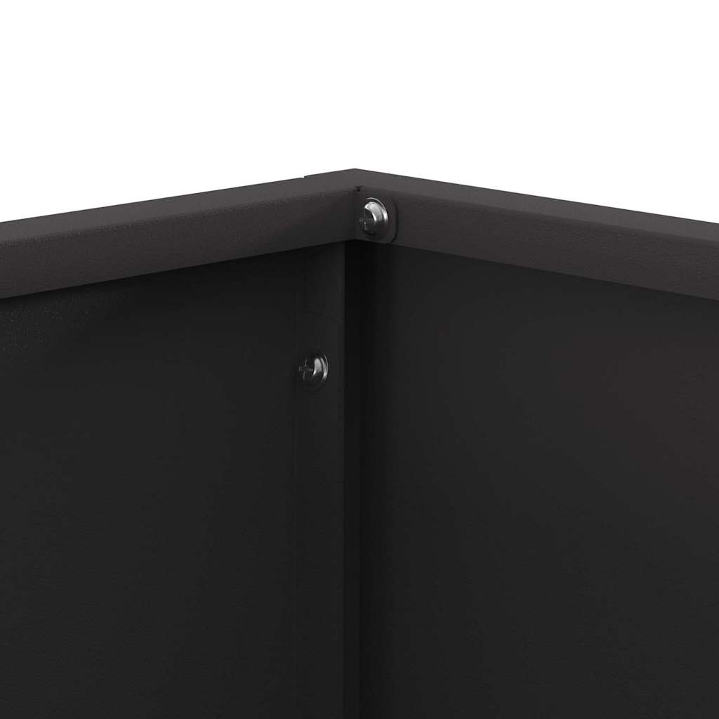 Fire Pit Black 40 x 40 x 35 cm Weathering Steel