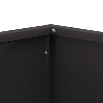 Fire Pit Black 40 x 40 x 35 cm Weathering Steel