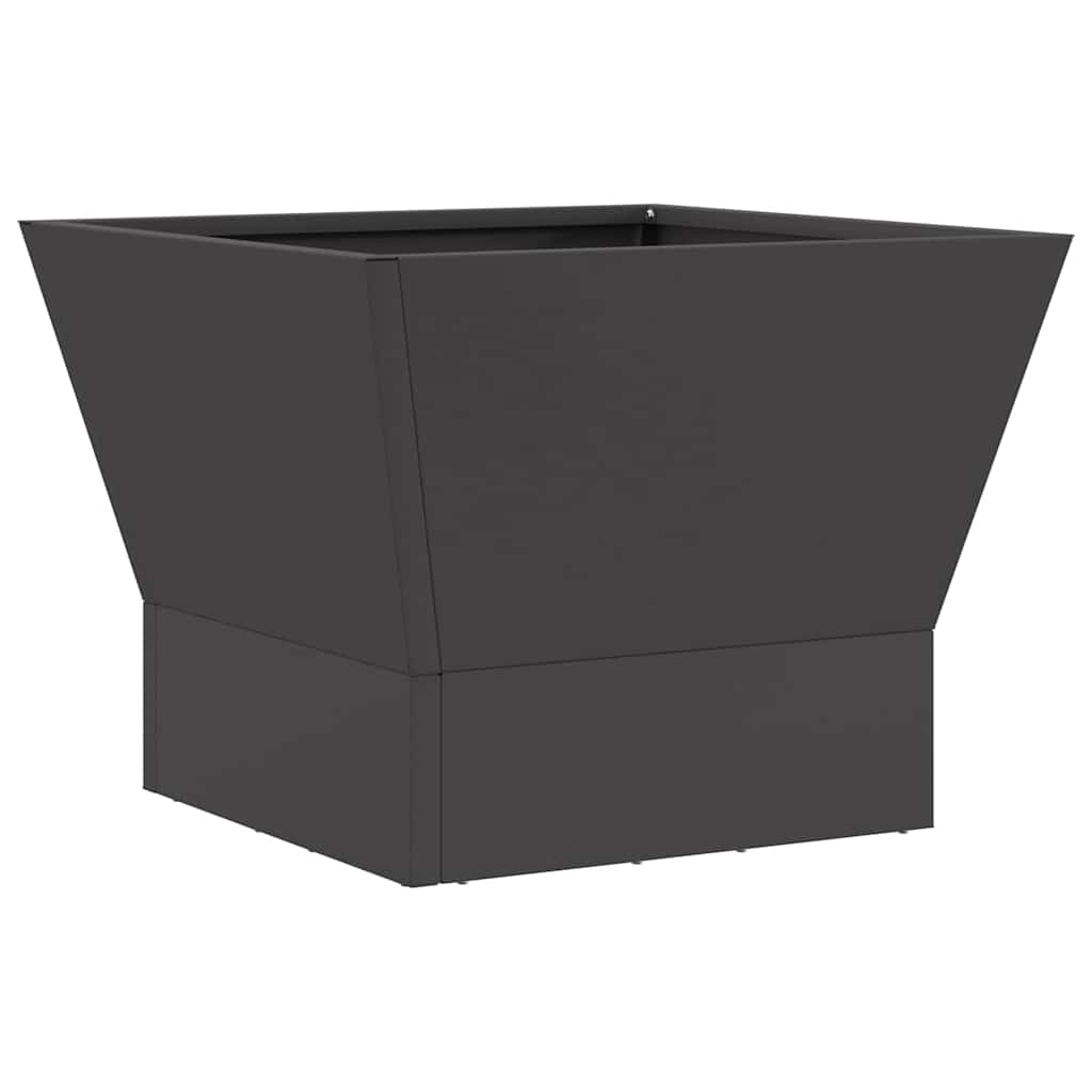 Fire Pit Black 40 x 40 x 35 cm Weathering Steel
