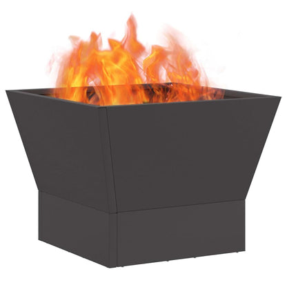 Fire Pit Black 40 x 40 x 35 cm Weathering Steel