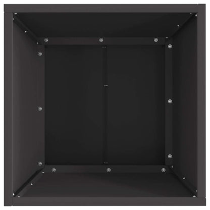 Fire Pit Black 40 x 40 x 35 cm Weathering Steel