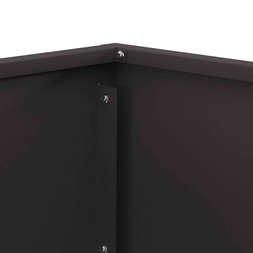 Fire Pit Black 60 x 60 x 35 cm Weathering Steel