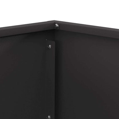 Fire Pit Black 60 x 60 x 35 cm Weathering Steel
