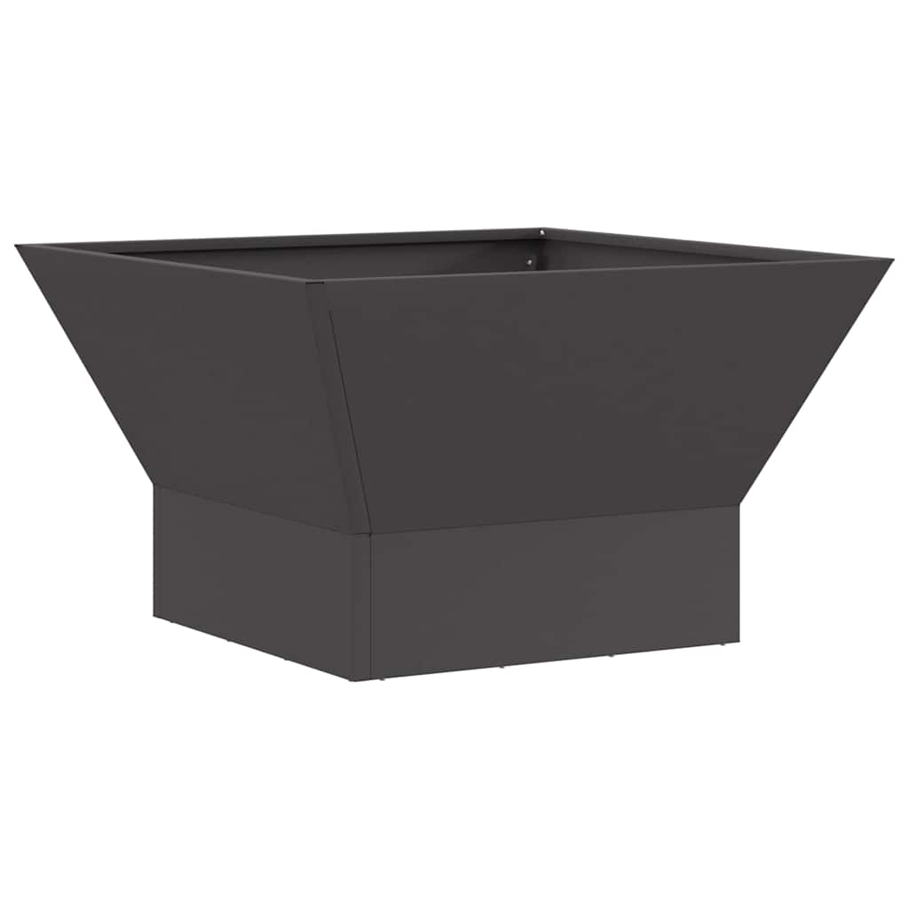 Fire Pit Black 60 x 60 x 35 cm Weathering Steel