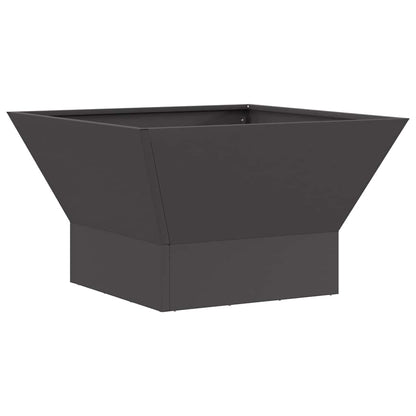 Fire Pit Black 60 x 60 x 35 cm Weathering Steel