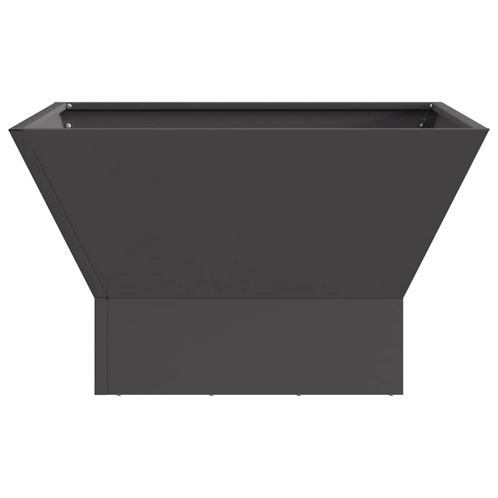 Fire Pit Black 60 x 60 x 35 cm Weathering Steel