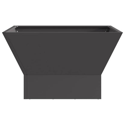 Fire Pit Black 60 x 60 x 35 cm Weathering Steel
