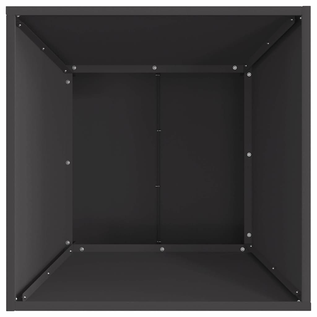 Fire Pit Black 60 x 60 x 35 cm Weathering Steel