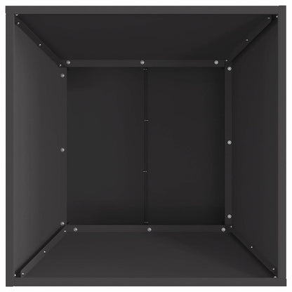 Fire Pit Black 60 x 60 x 35 cm Weathering Steel