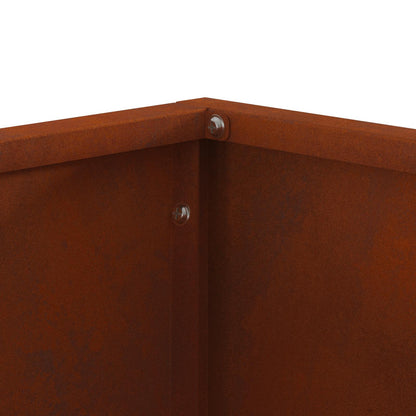 Fire Pit Rusty 60 x 60 x 35 cm Weathering Steel
