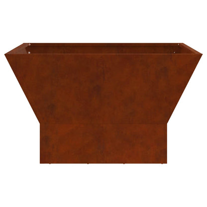 Fire Pit Rusty 60 x 60 x 35 cm Weathering Steel